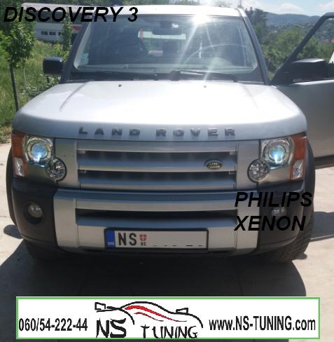 range rover discovery 3 xenon farovi svetla d2s sijalica philips ugradnja novi sad